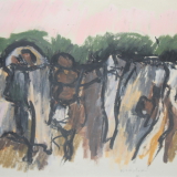 MORLOTTI_Rocce_tempera su carta_34 x 39 cm