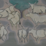 CESETTI_Tori, olio su tela, 50 x 61 cm