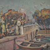 MUCHETTI_Desenzano, olio su tela, 120 x 200 cm